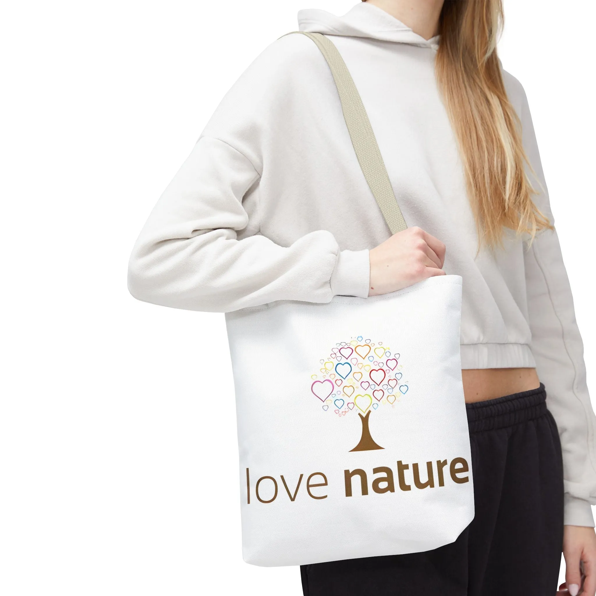 Eco-Friendly Love Nature Tote Bag - Perfect for Nature Lovers & Eco-Conscious Shoppers