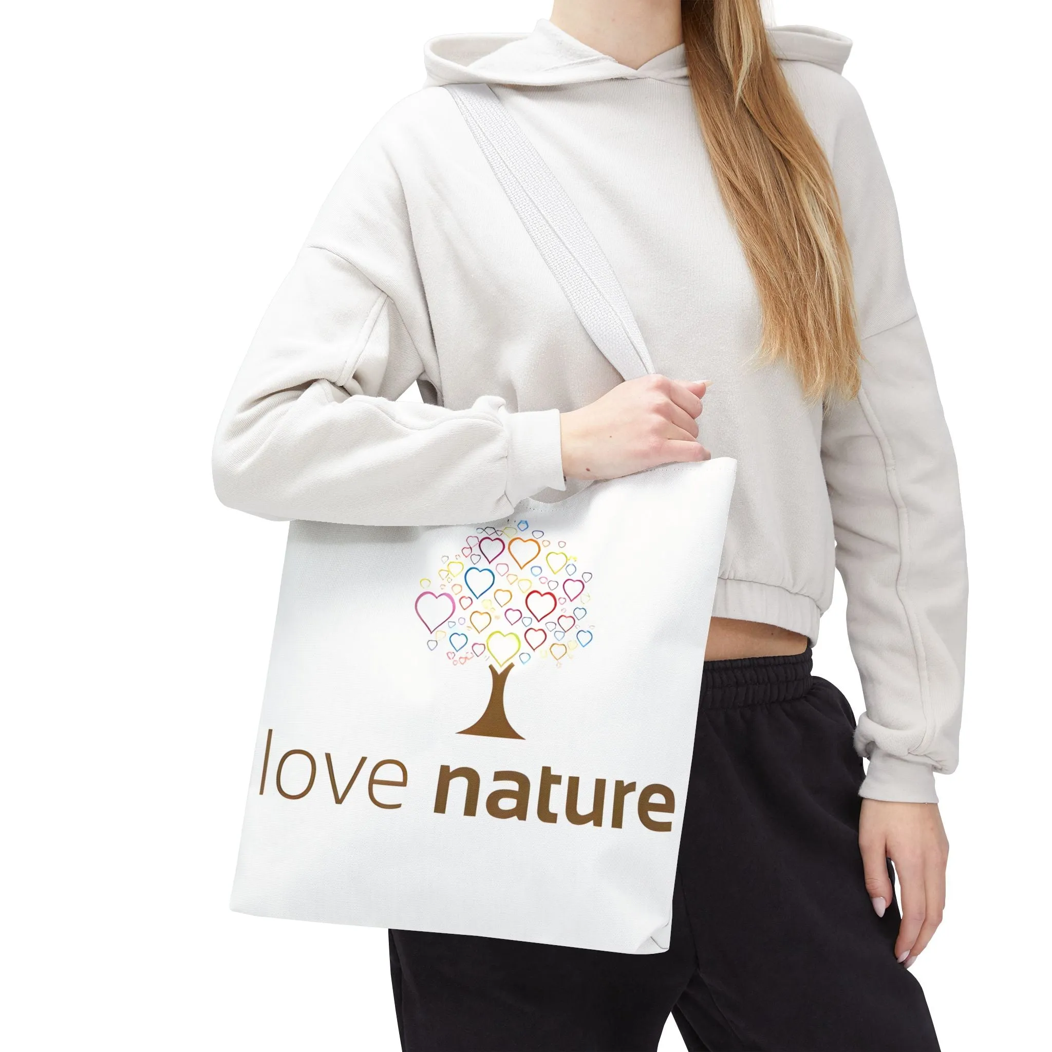 Eco-Friendly Love Nature Tote Bag - Perfect for Nature Lovers & Eco-Conscious Shoppers