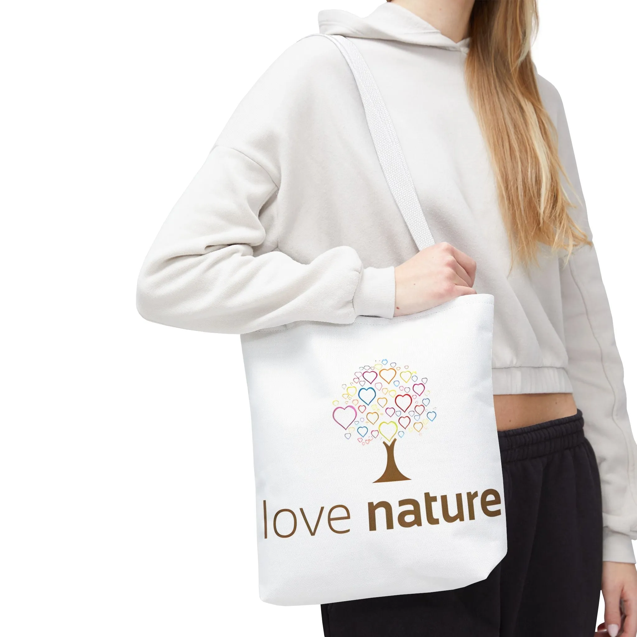 Eco-Friendly Love Nature Tote Bag - Perfect for Nature Lovers & Eco-Conscious Shoppers
