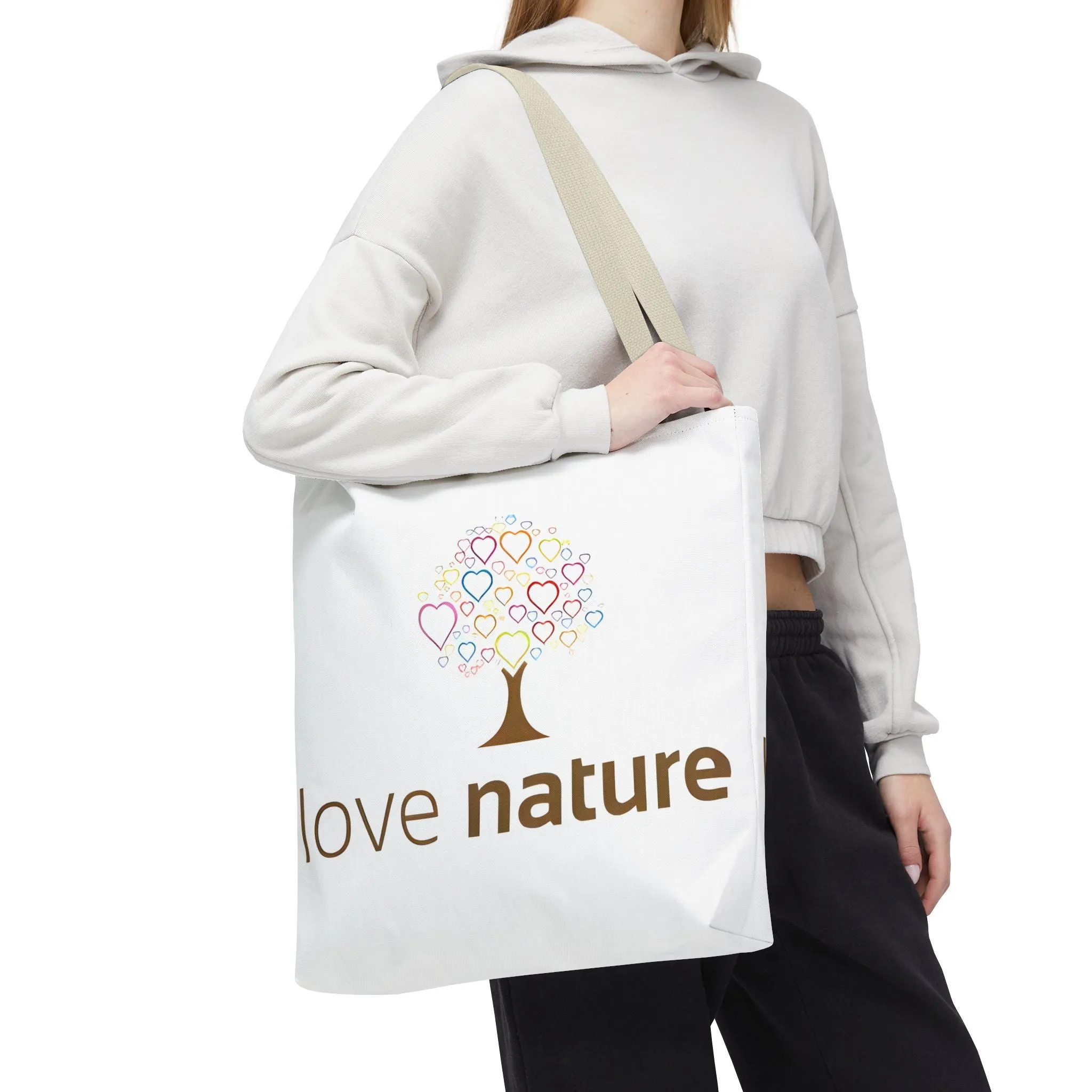 Eco-Friendly Love Nature Tote Bag - Perfect for Nature Lovers & Eco-Conscious Shoppers