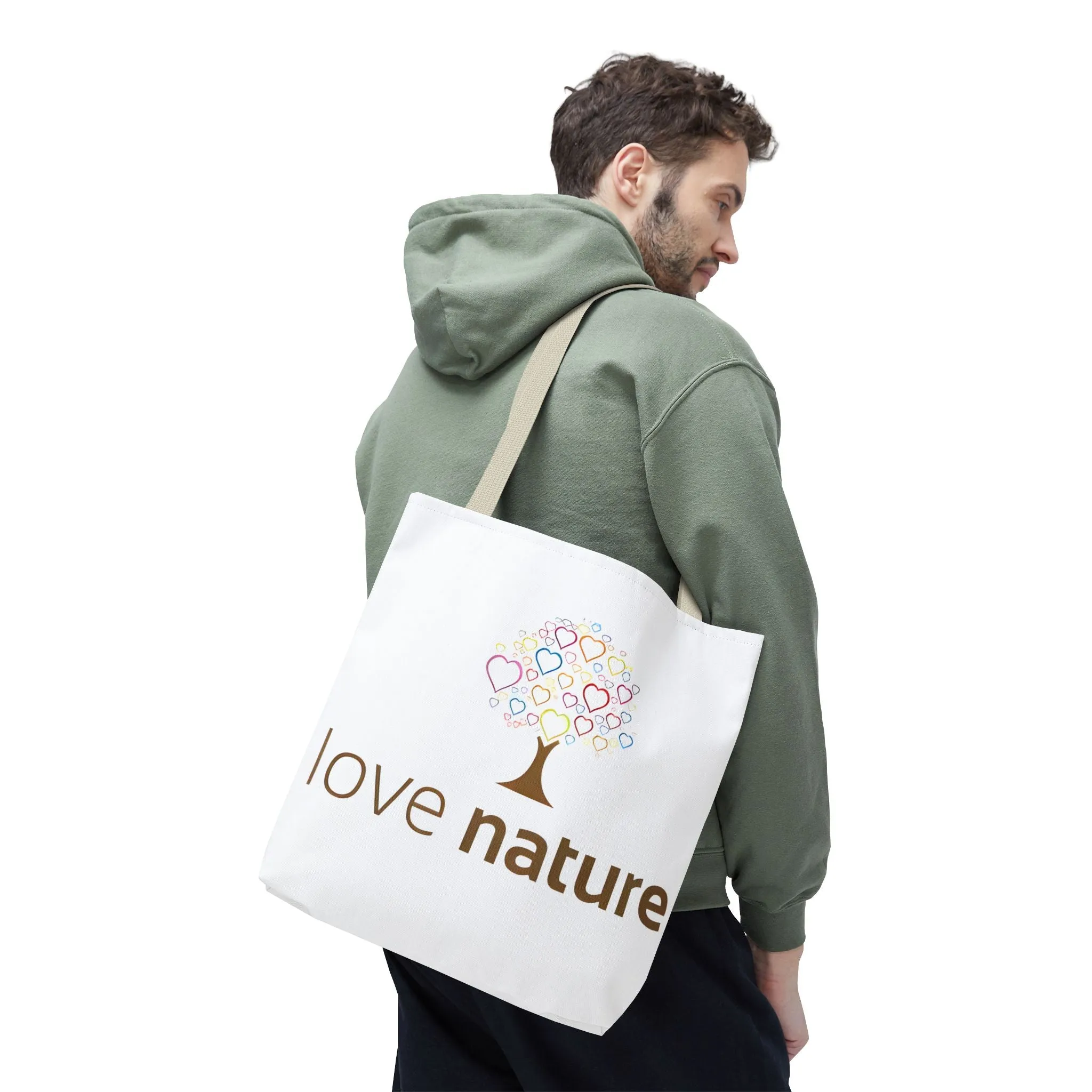 Eco-Friendly Love Nature Tote Bag - Perfect for Nature Lovers & Eco-Conscious Shoppers