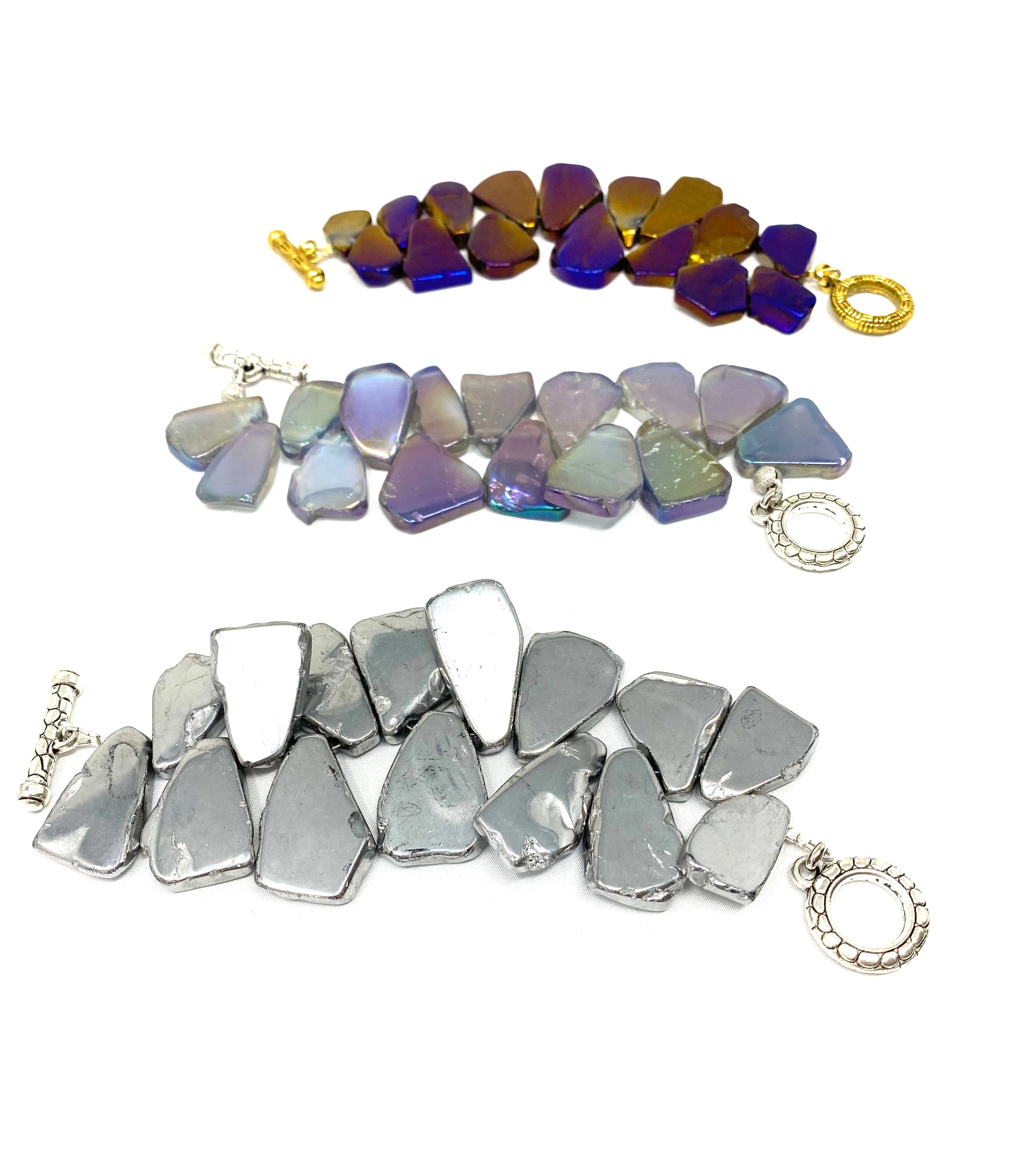 Electric Agate Bracelets