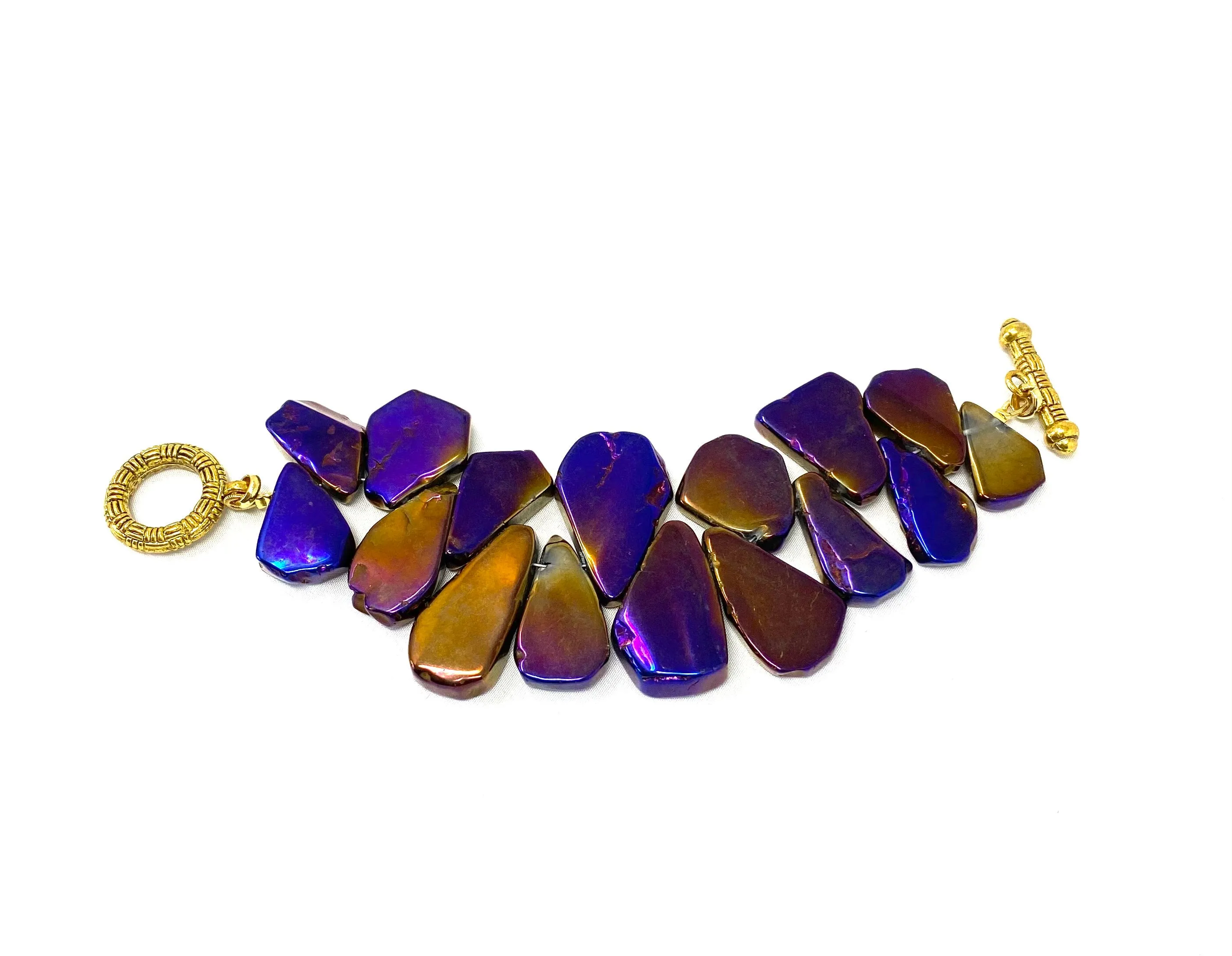 Electric Agate Bracelets