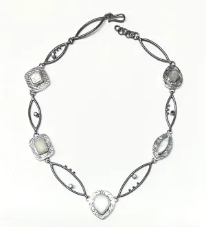 Ellipse Necklace in Shades of Gray