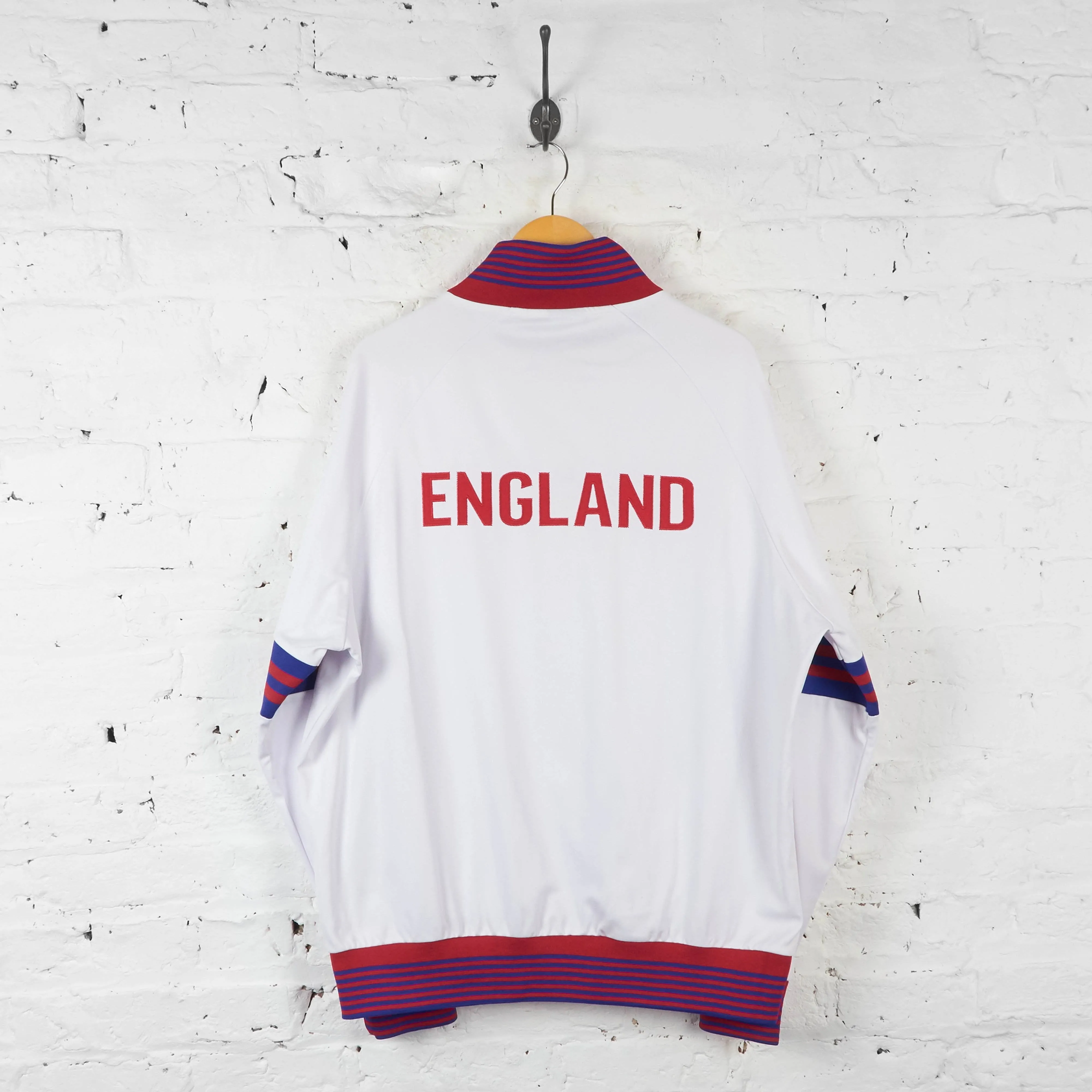 England Admiral Tracksuit Top Jacket - White - XXL