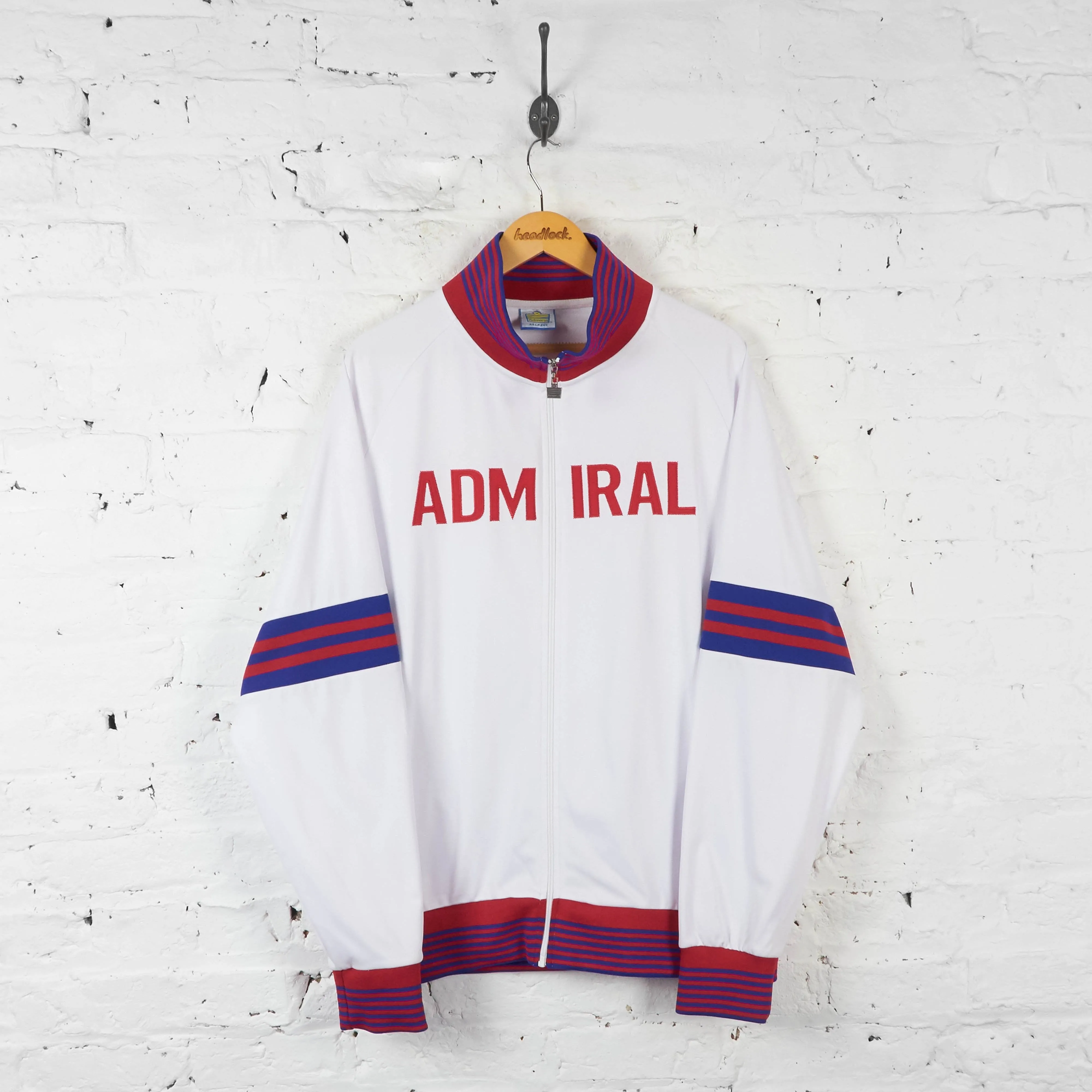 England Admiral Tracksuit Top Jacket - White - XXL