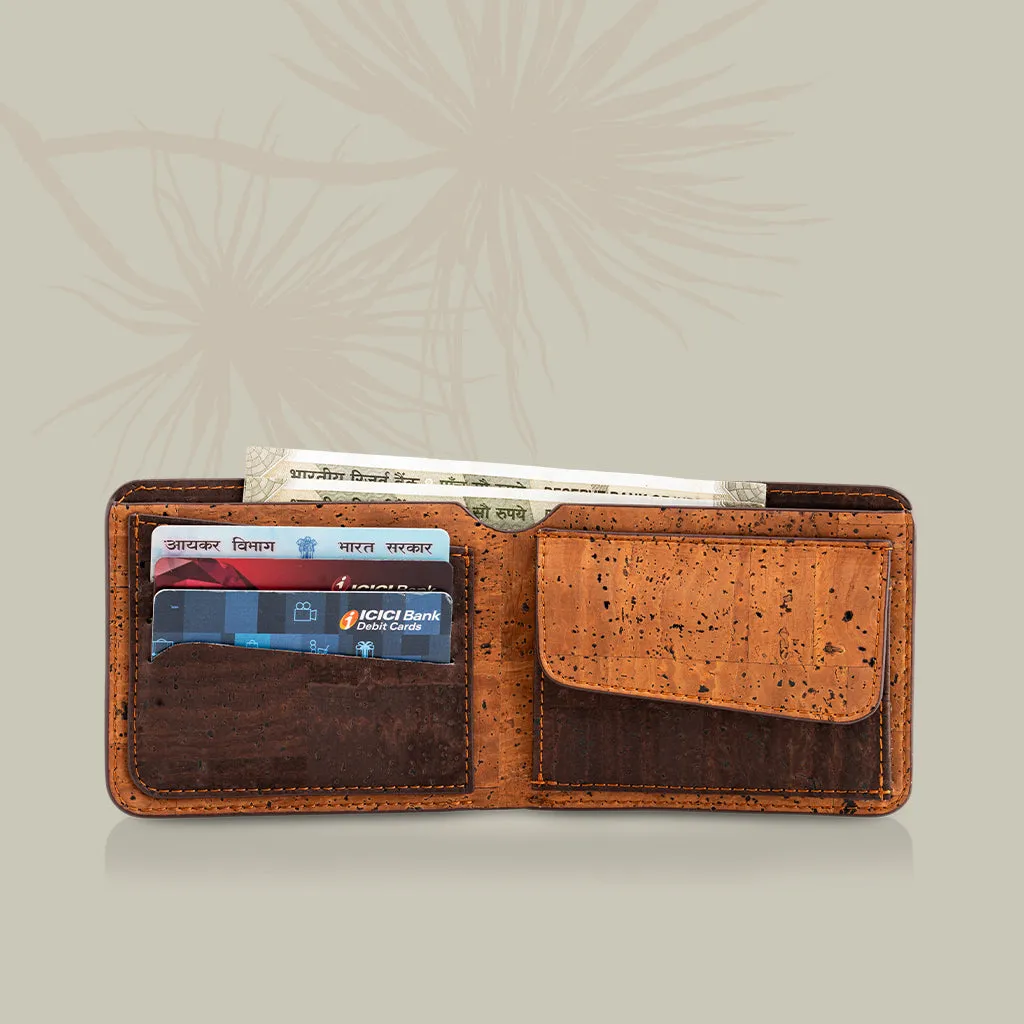 Evaan Men's Bi-Fold Cork Wallet