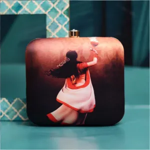 Exclusive Box Clutch with Dhunuchi Portrait