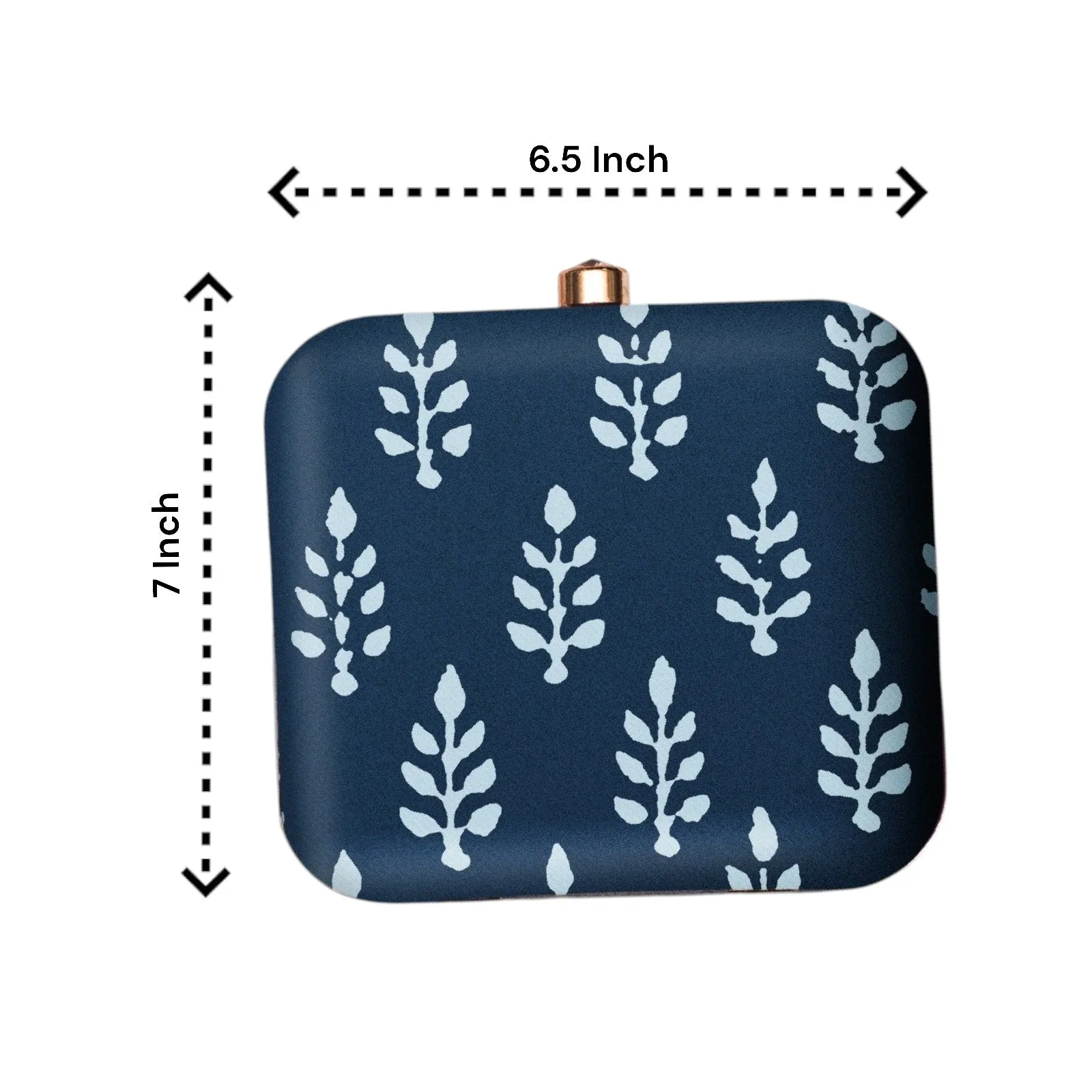 Exclusive Box Clutch with Leaf Design