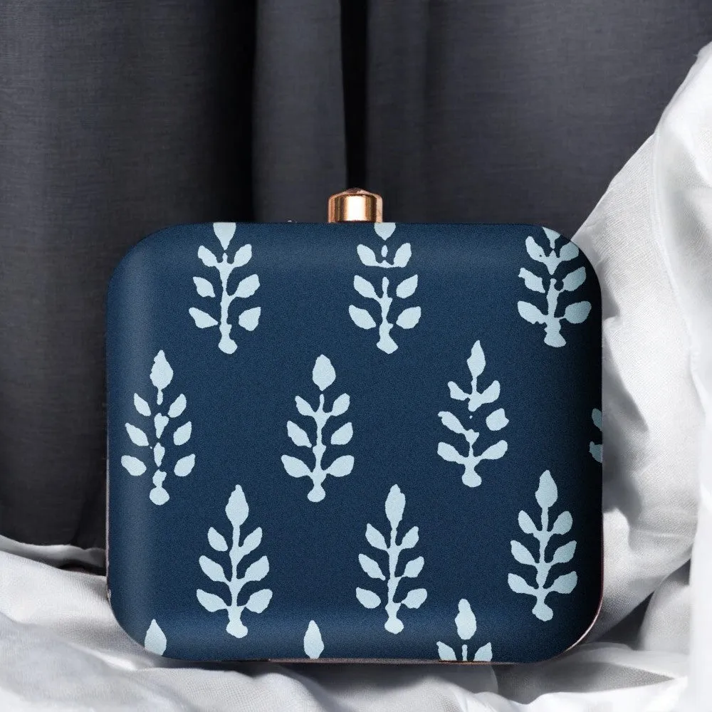 Exclusive Box Clutch with Leaf Design