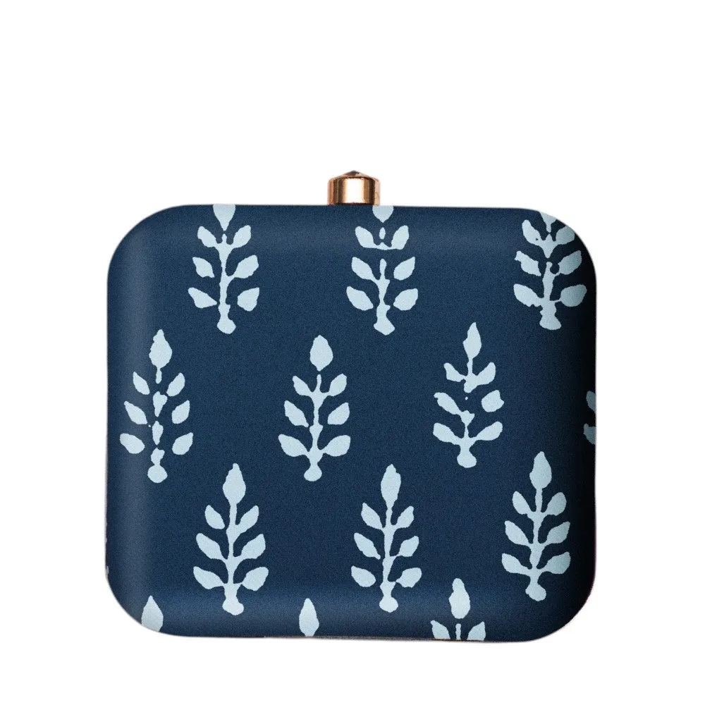 Exclusive Box Clutch with Leaf Design