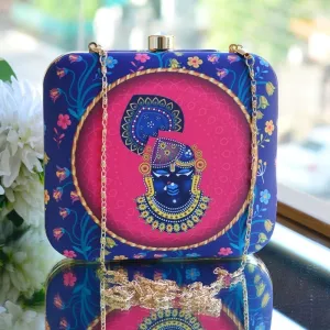 Exclusive Box Clutch with lord Krishna Portrait