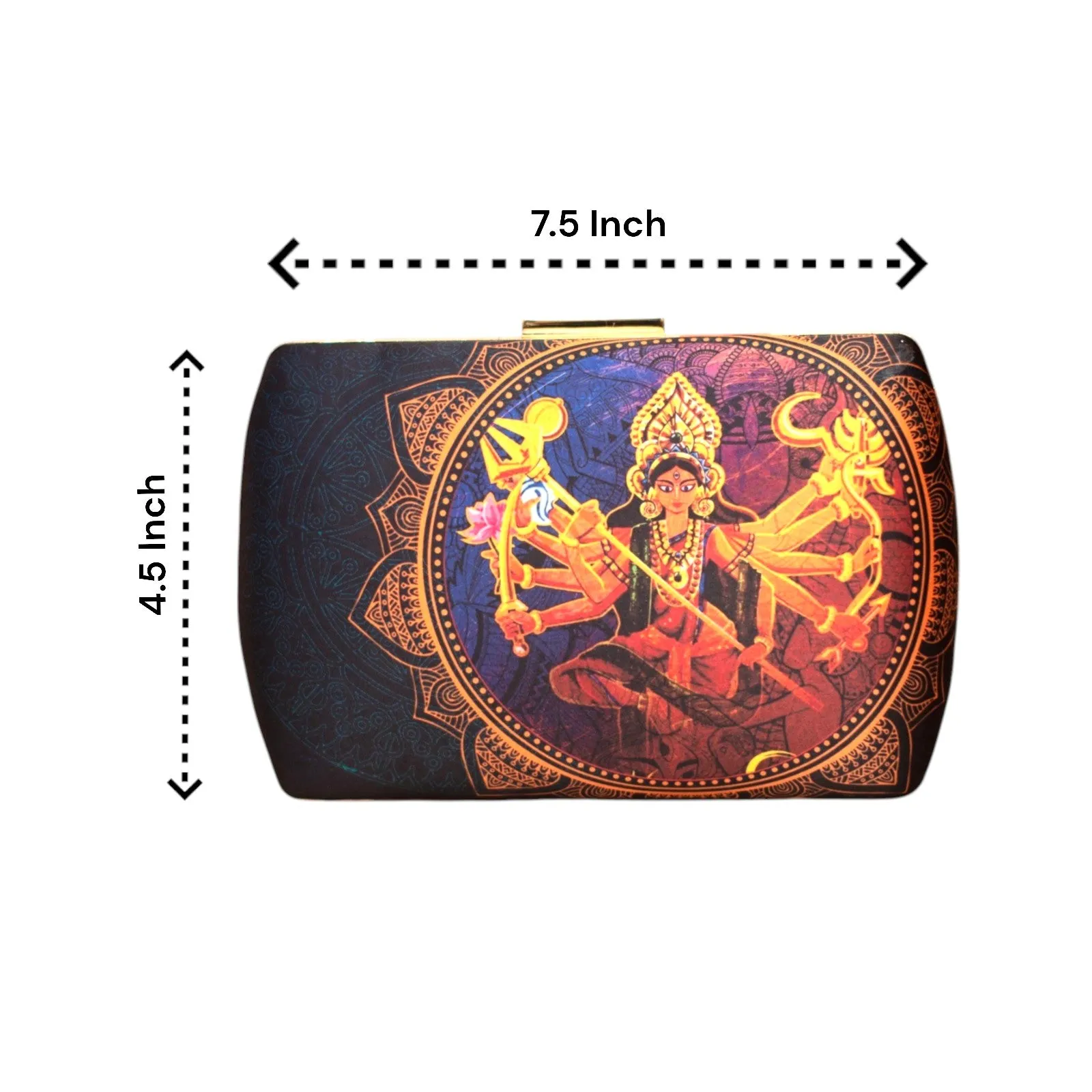 Exclusive Box Clutch with Maa Durga Portrait