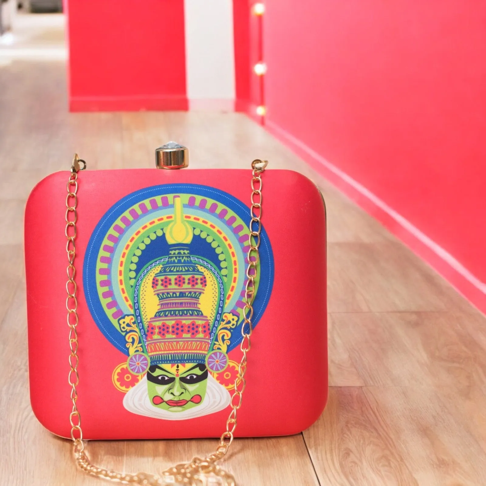 Exclusive Box Clutch with Pacha Vesham Portrait