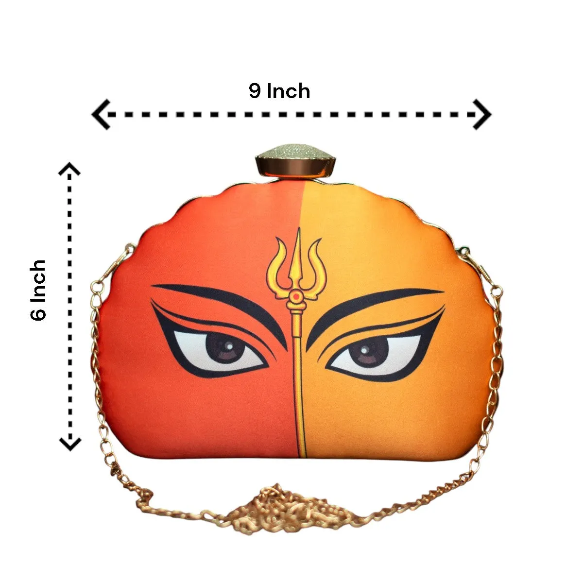 Exclusive Clutch with Eyes with Trishul Print