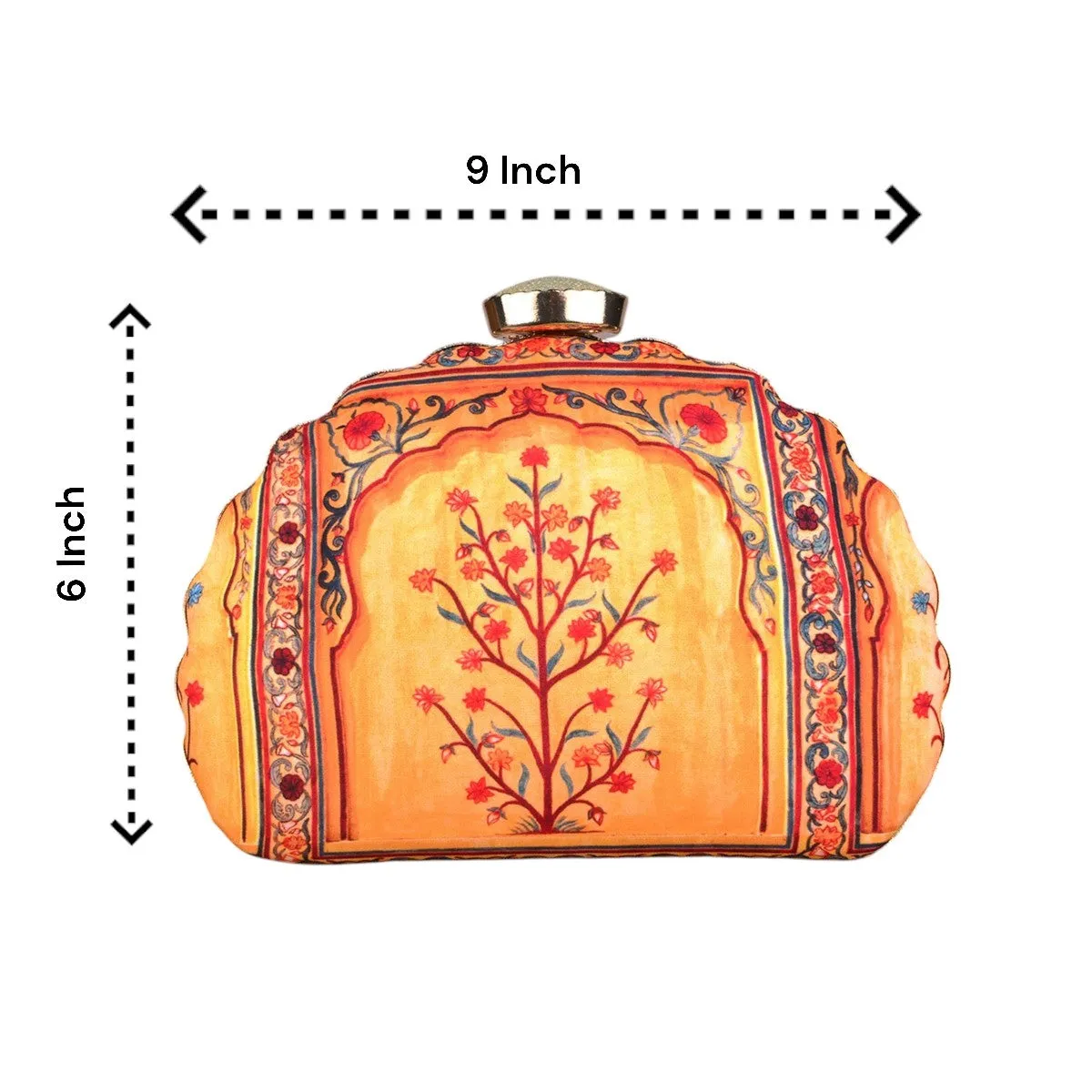 Exclusive Clutch with Floral Design & Unique Shape