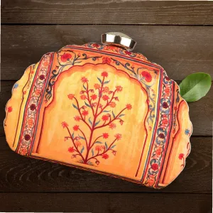 Exclusive Clutch with Floral Design & Unique Shape