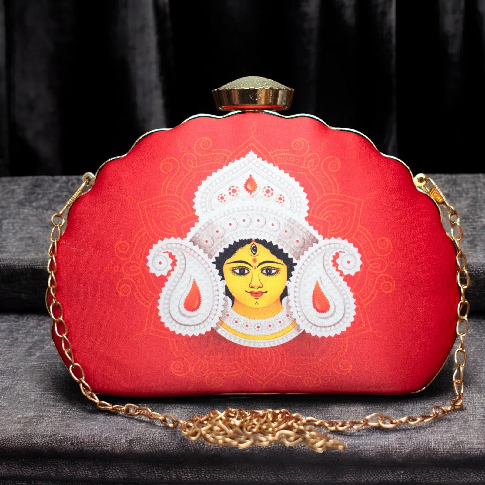 Exclusive Clutch with Maa Durga Portrait