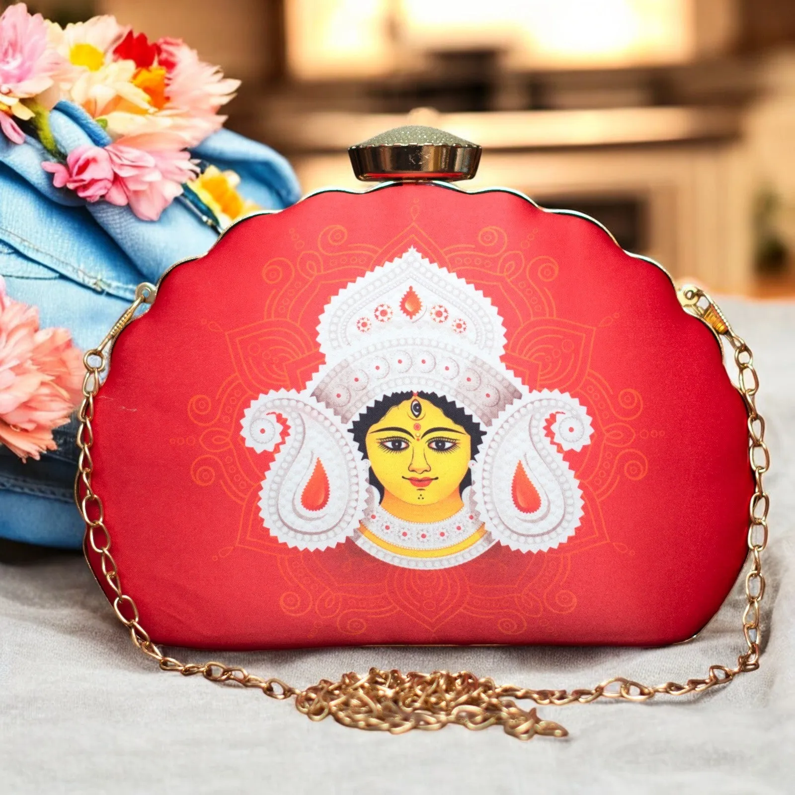 Exclusive Clutch with Maa Durga Portrait