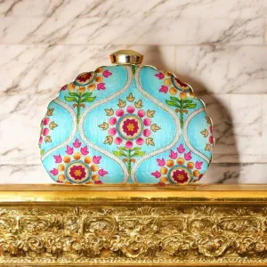 Exclusive Clutch with Unique Shape & Floral Design