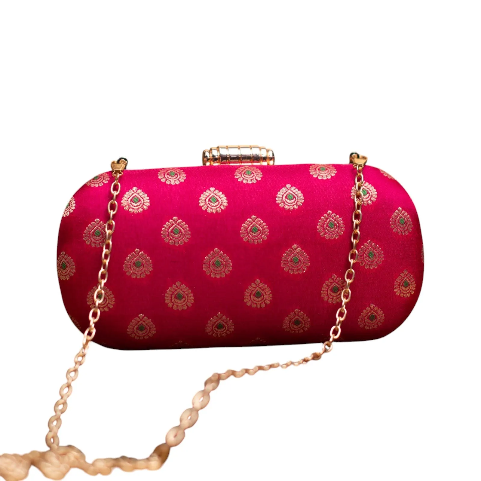 Exclusive Hot Pink Zari Clutch