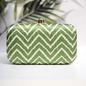 Exclusive Lehariya Green Clutch