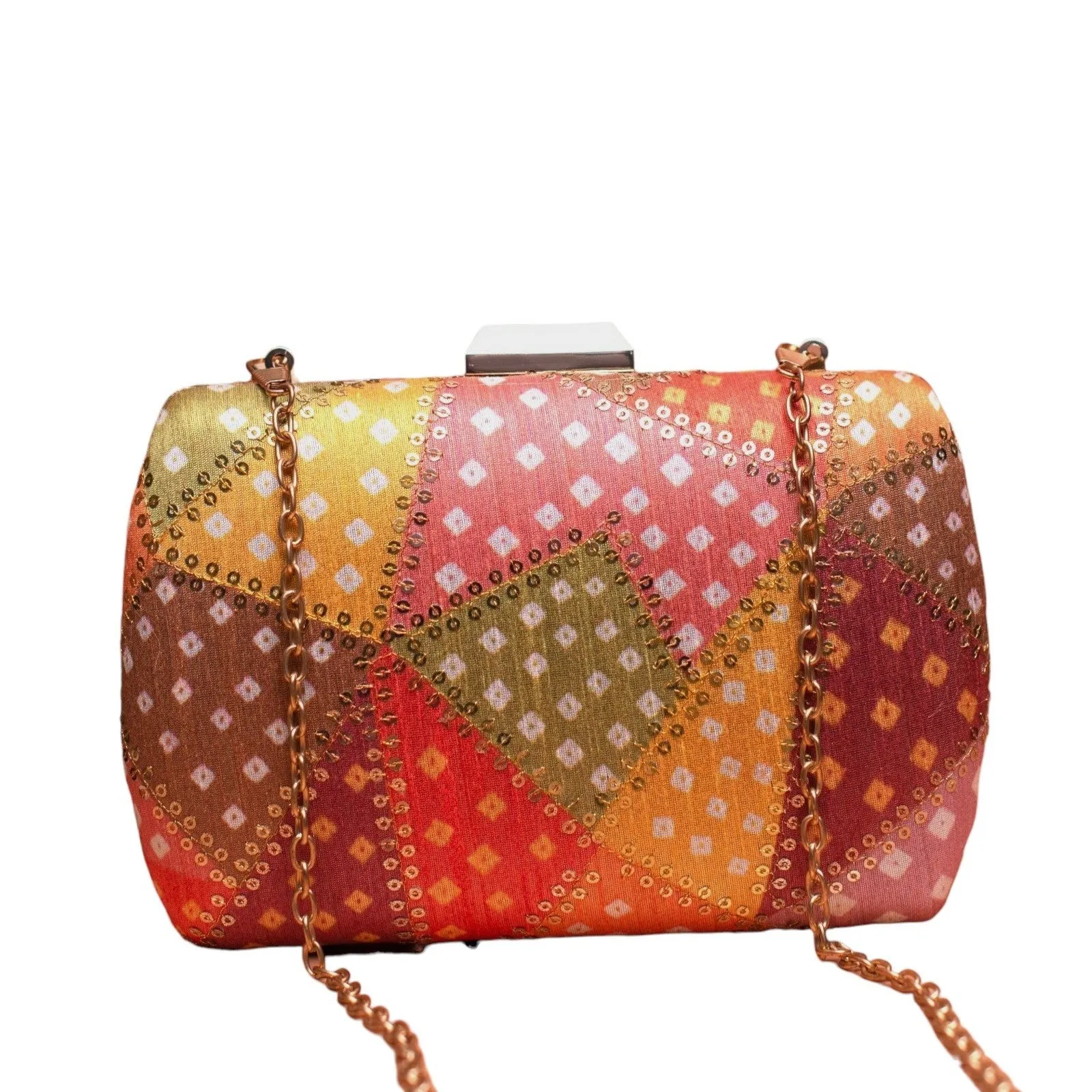 Exclusive Multicolor Patch Work Clutch
