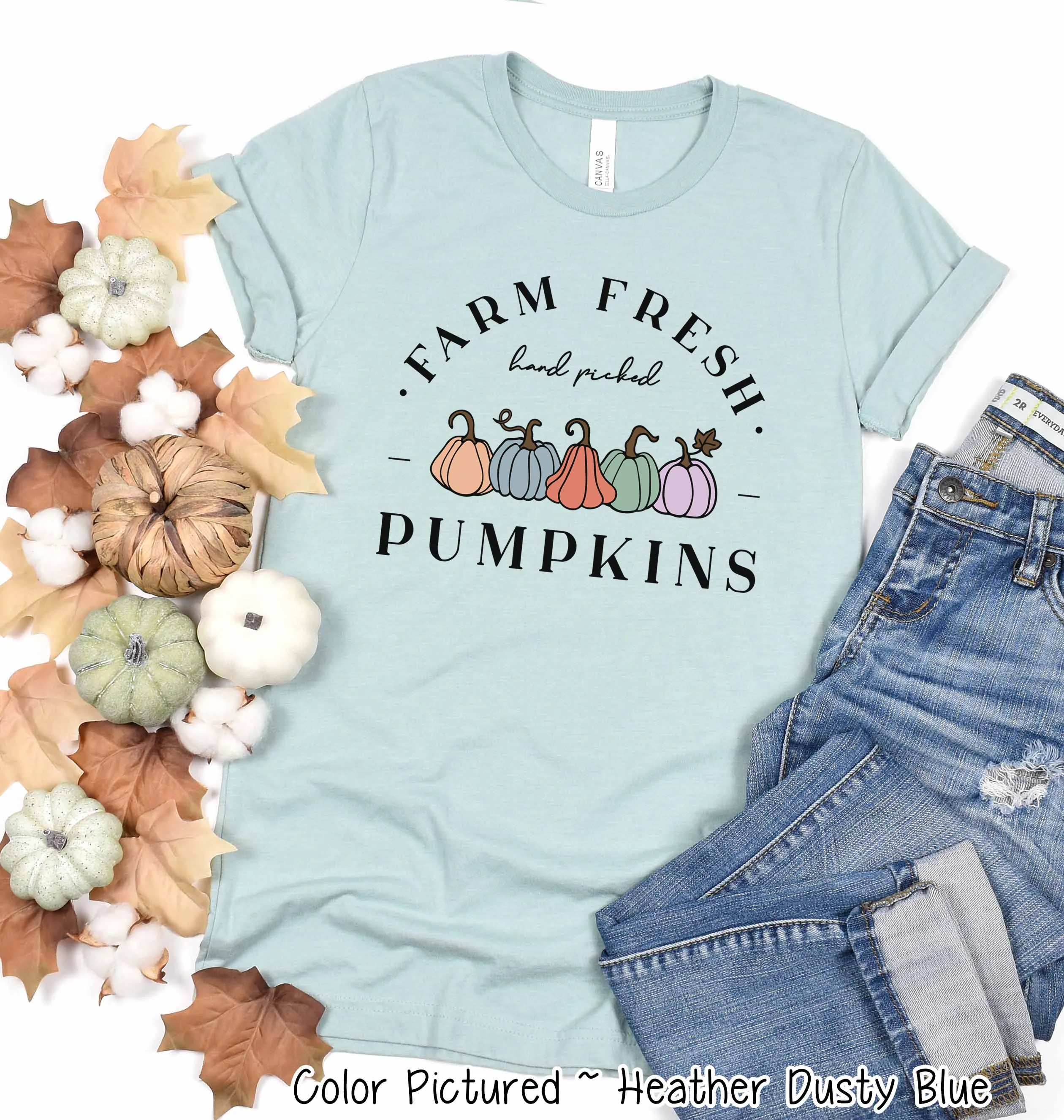 Farm Fresh Colorful Pumpkins Fall Tee