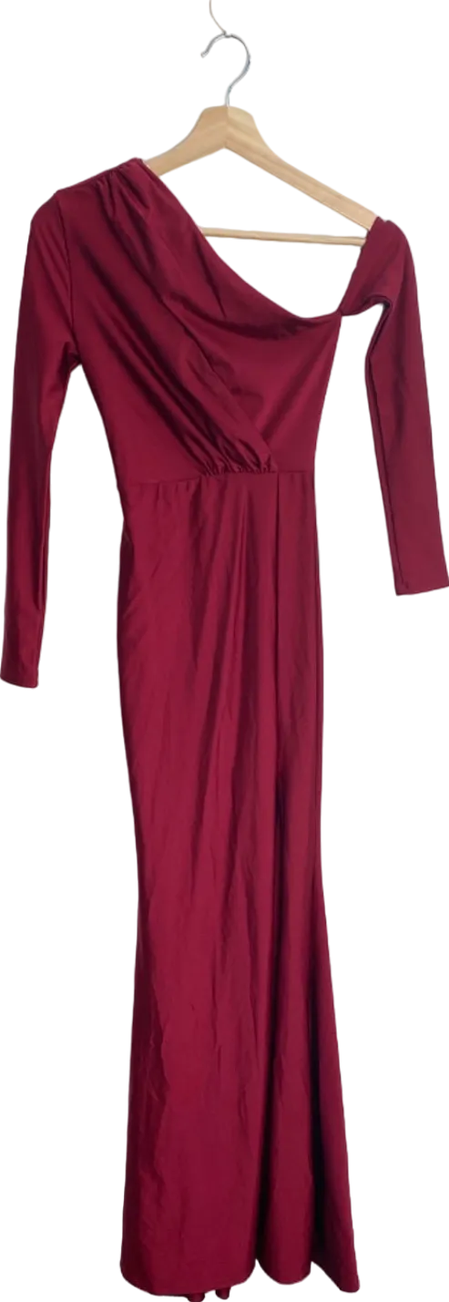 FashionNova Red Off-Shoulder Evening Dress XS
