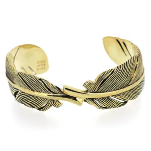 Feather Bangle Gold-Black