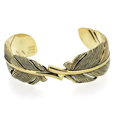 Feather Bangle Gold-Black