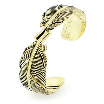 Feather Bangle Gold-Black