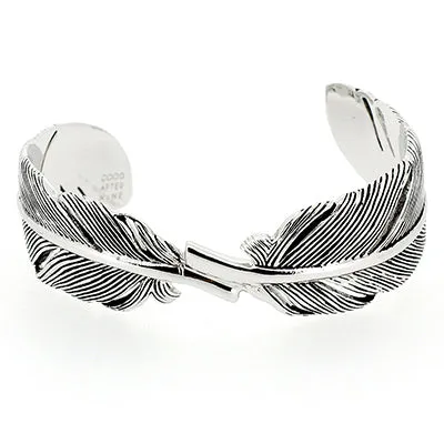 Feather Bangle Silver-Black