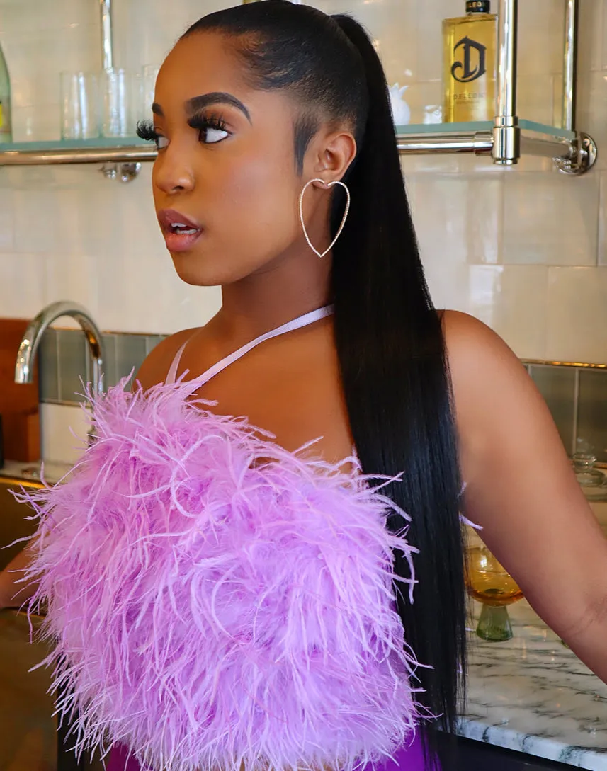 Feather Bustier  LAVENDER