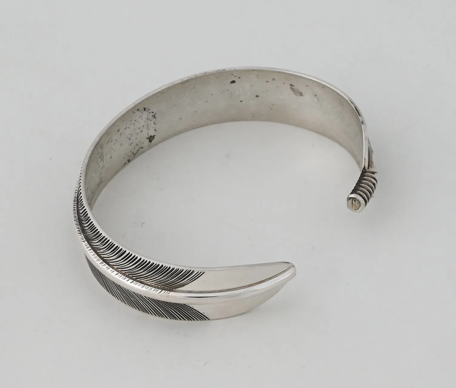 Feather Cuff Bracelet by Lena Platero, 1/2" wide