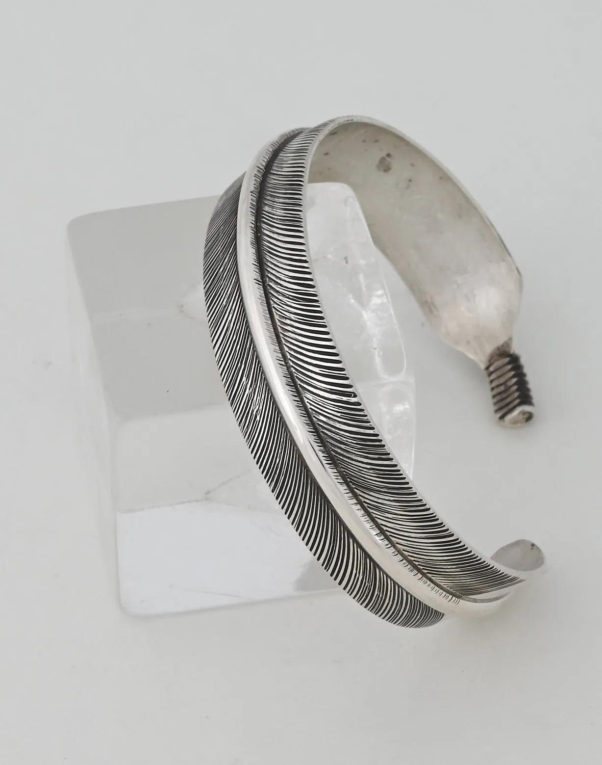 Feather Cuff Bracelet by Lena Platero, 1/2" wide