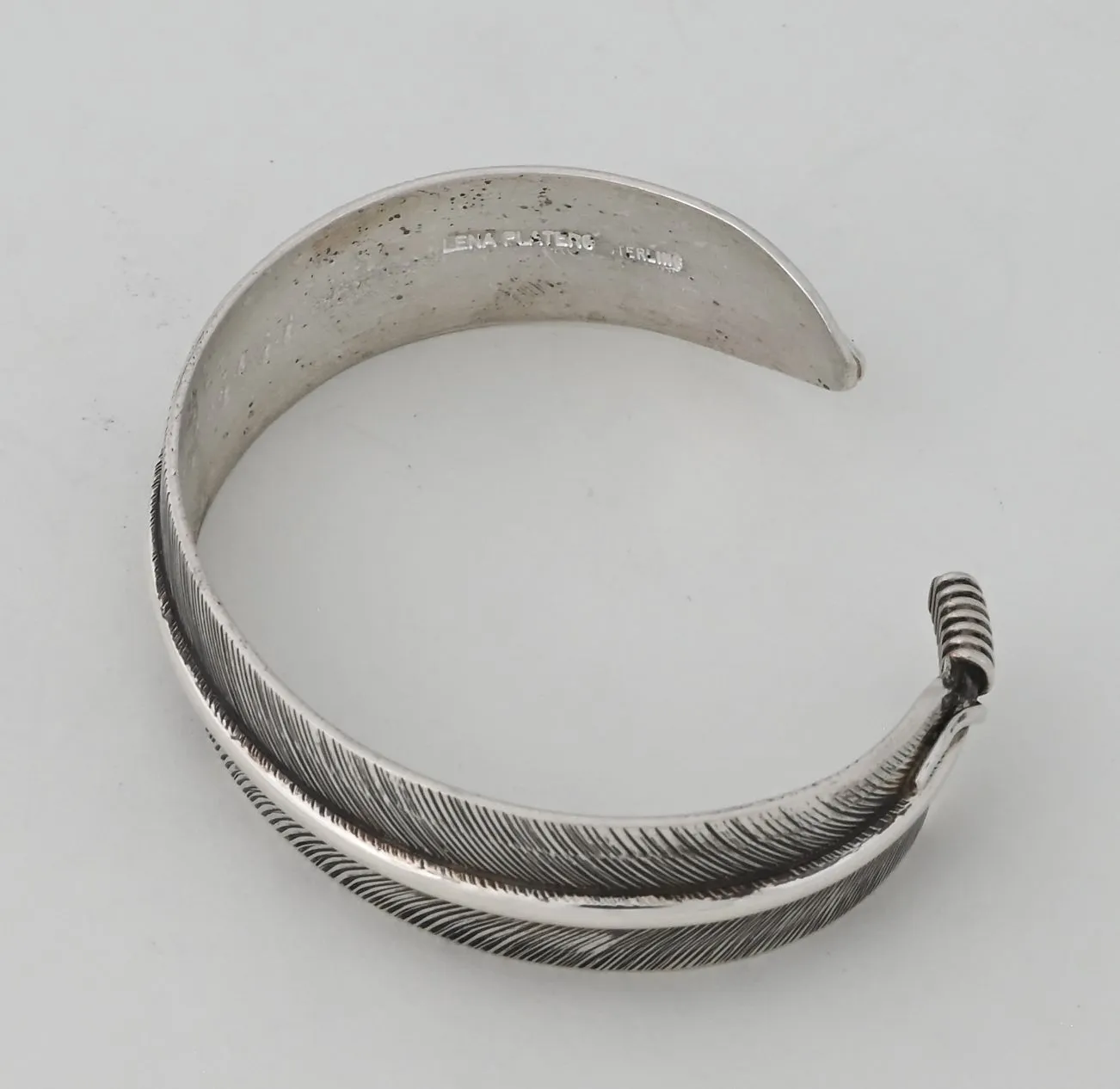 Feather Cuff Bracelet by Lena Platero, 1/2" wide