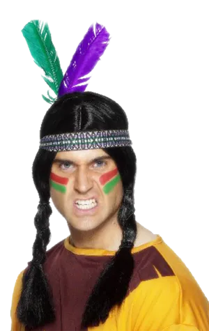 Feather Native Indian Headband