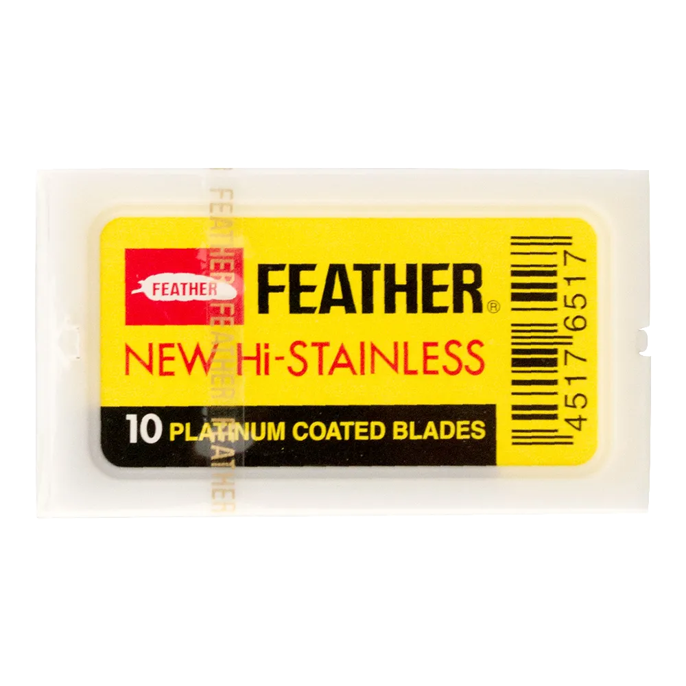 Feather Platinum Coated Double Edge Shaving Blades