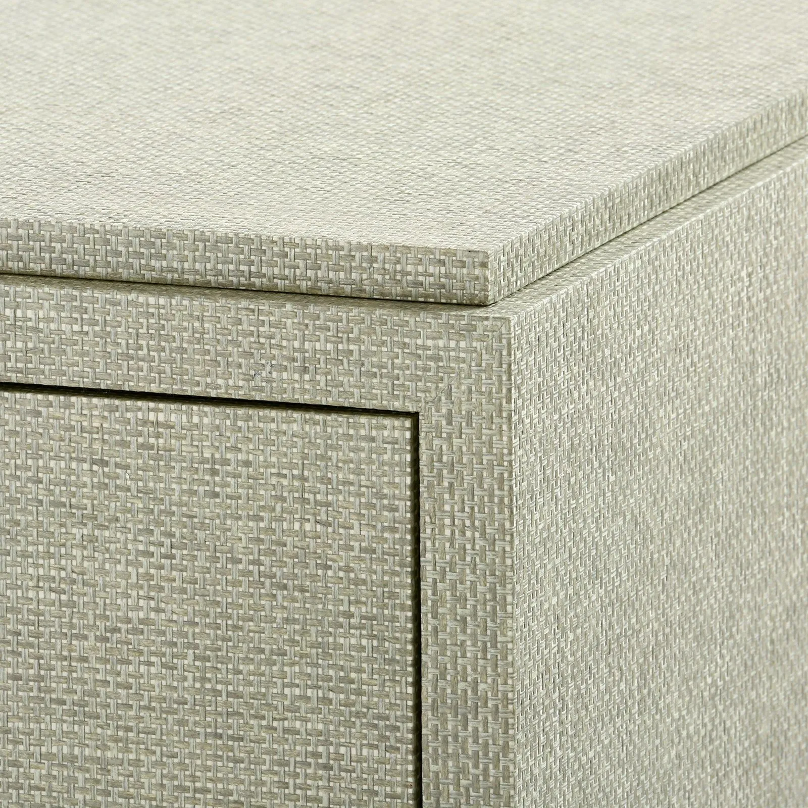 Fedor 2-Drawer Side Table / Moss Gray Tweed