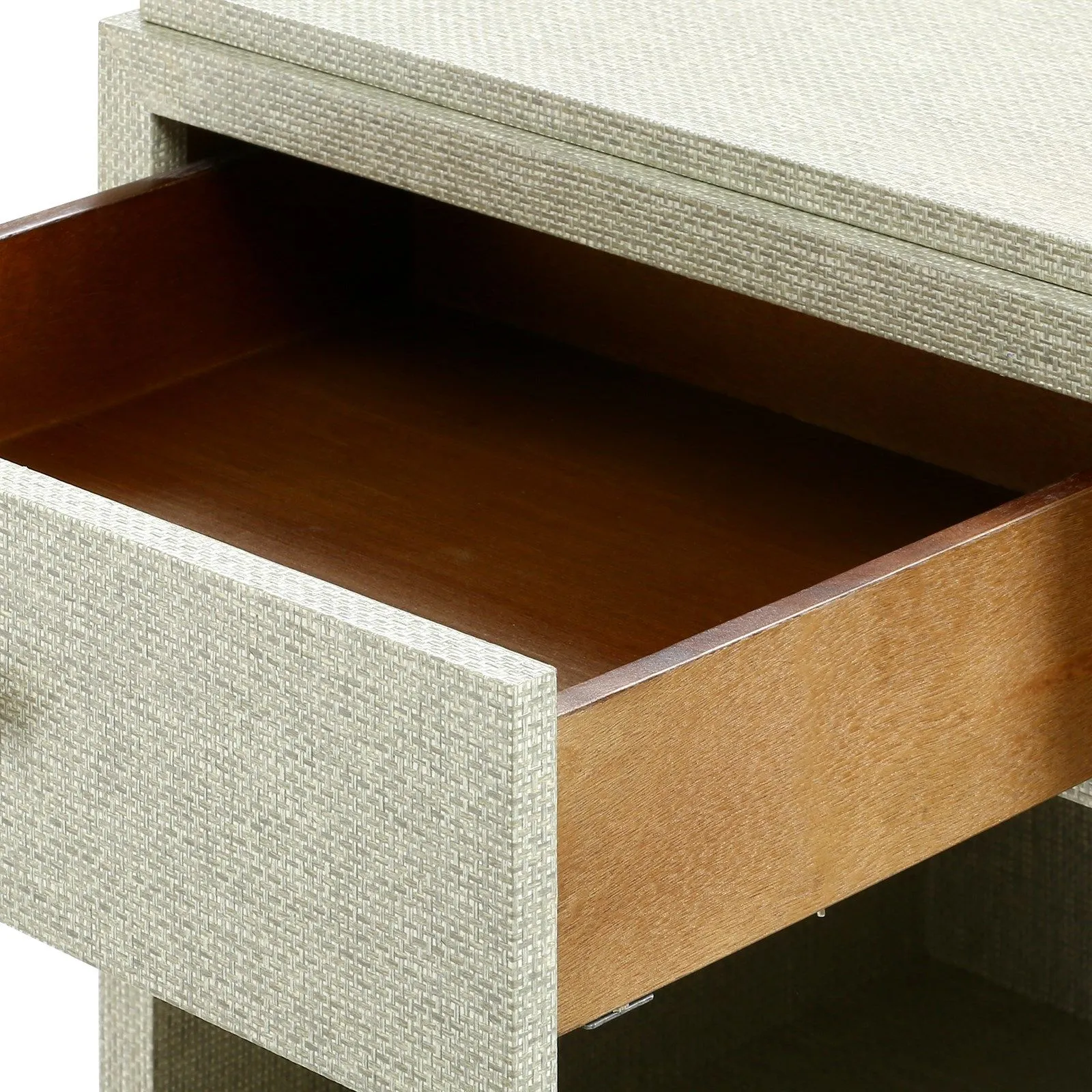Fedor 2-Drawer Side Table / Moss Gray Tweed