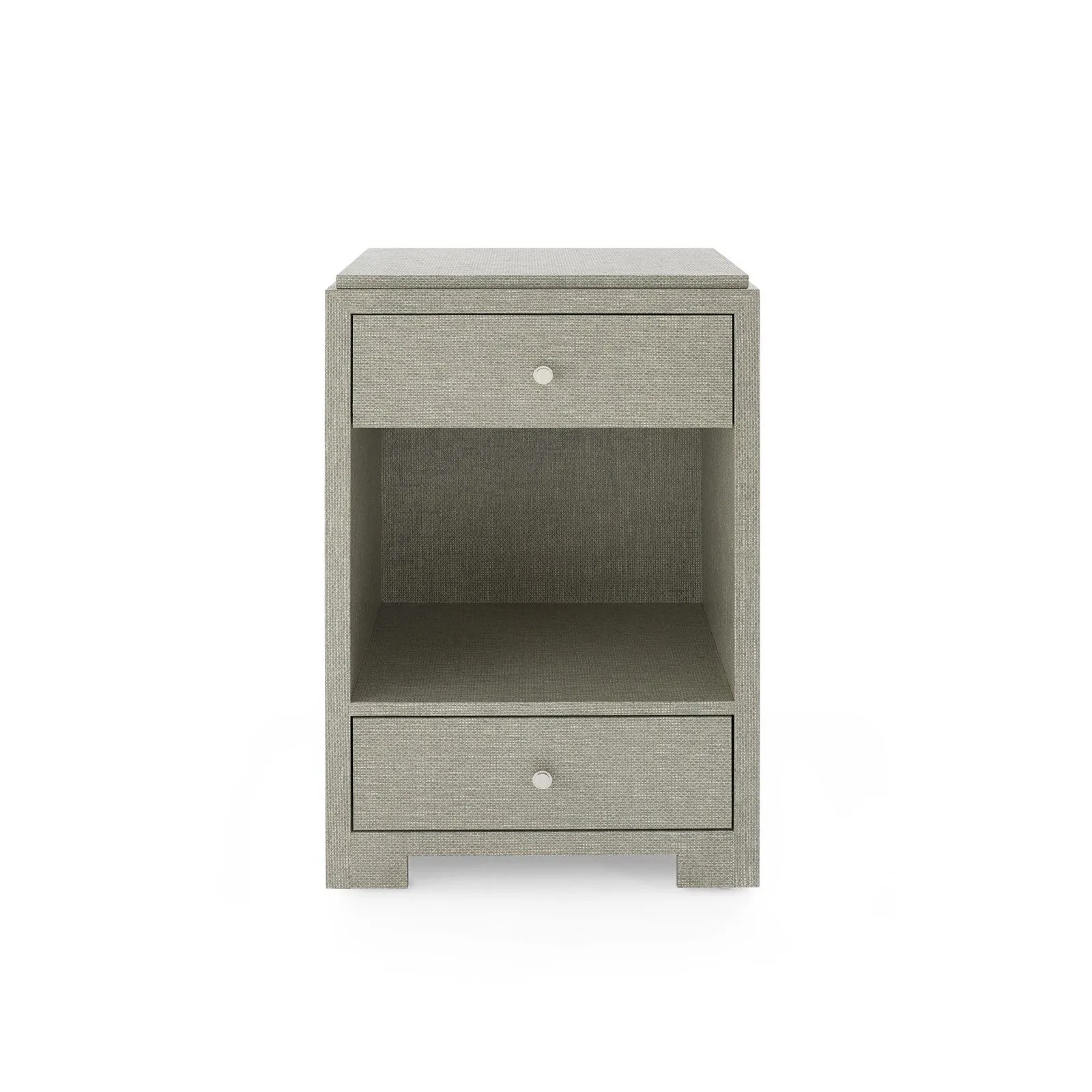 Fedor 2-Drawer Side Table / Moss Gray Tweed
