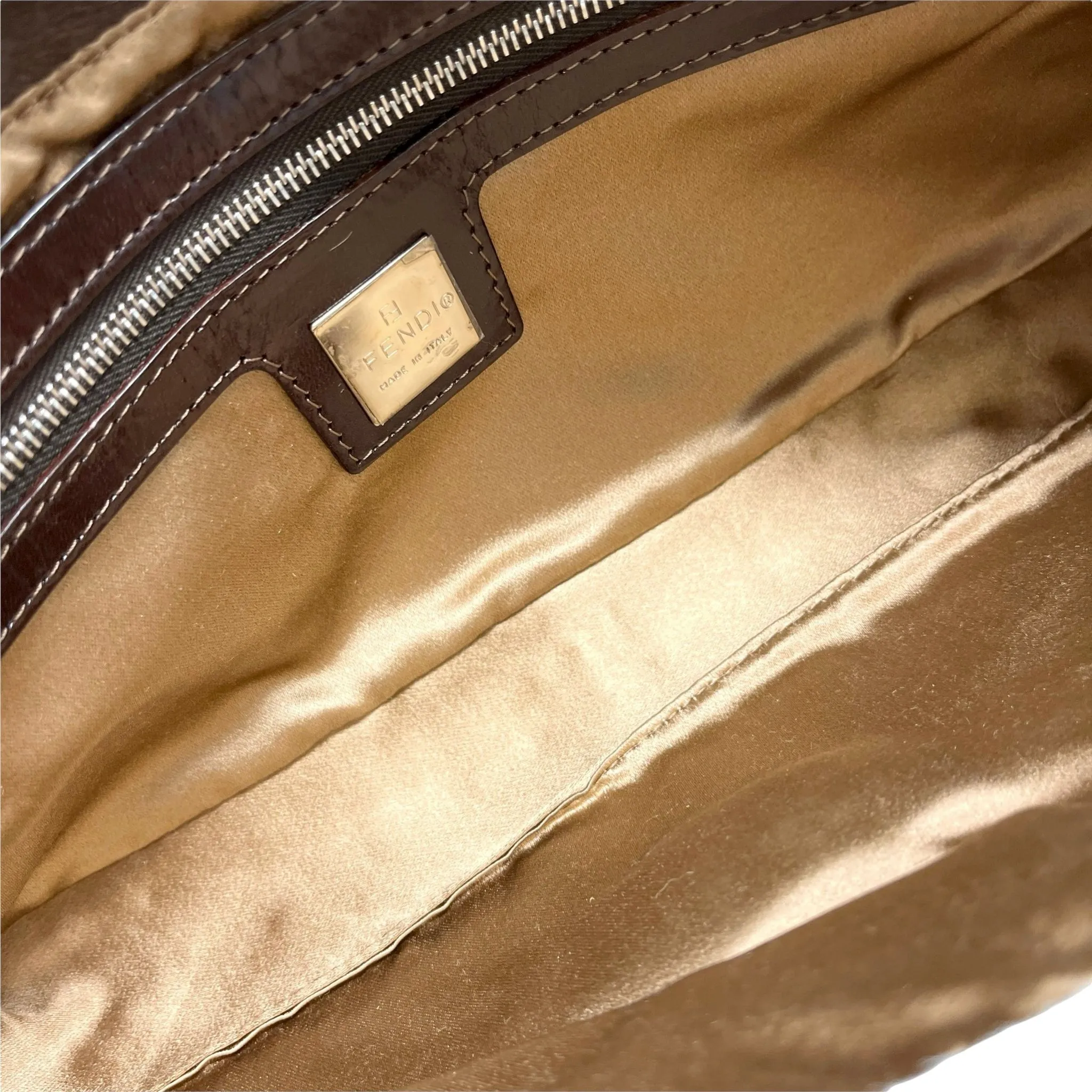 Fendi Blue Cow Print Baguette
