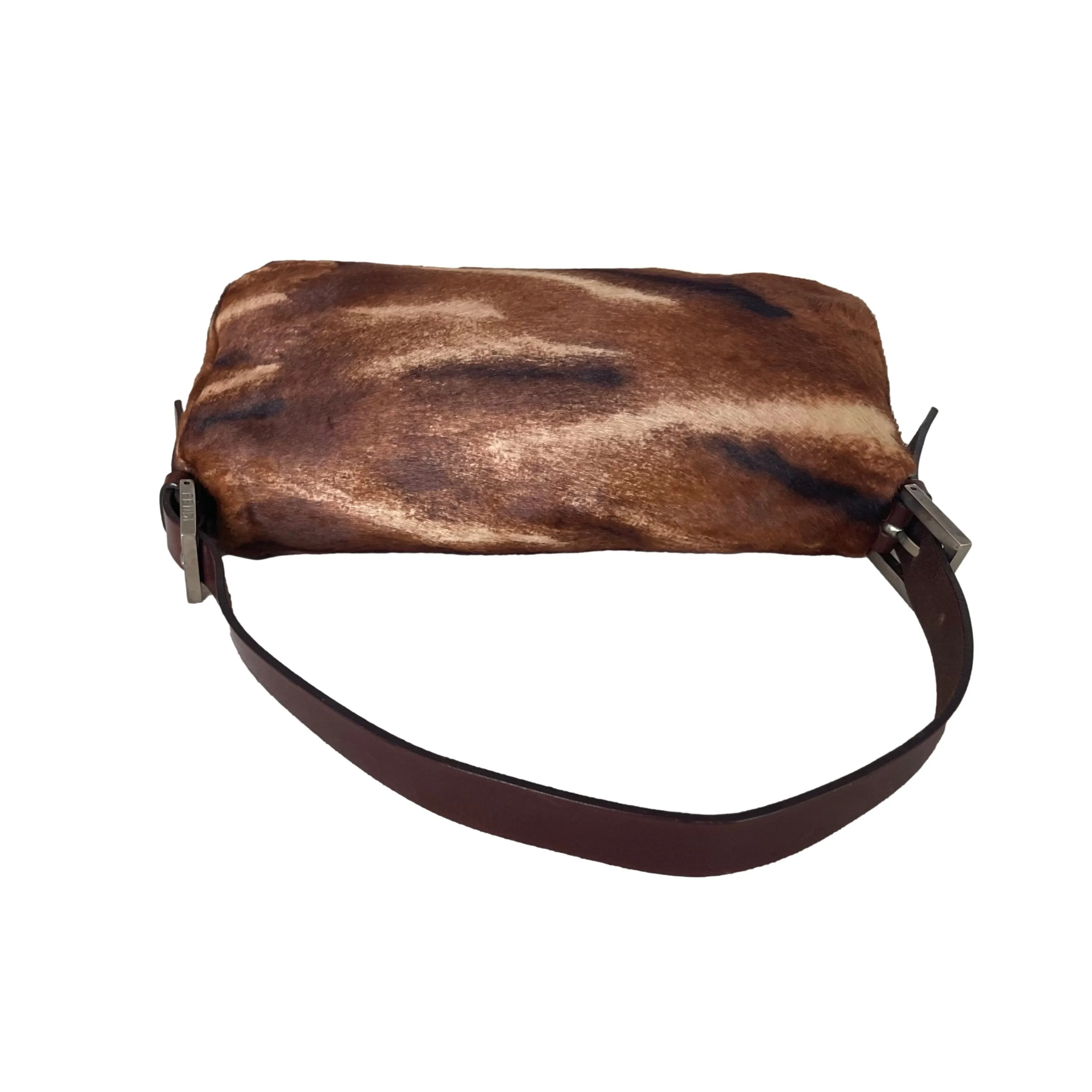 Fendi Brown Calf-Hair Baguette Bag