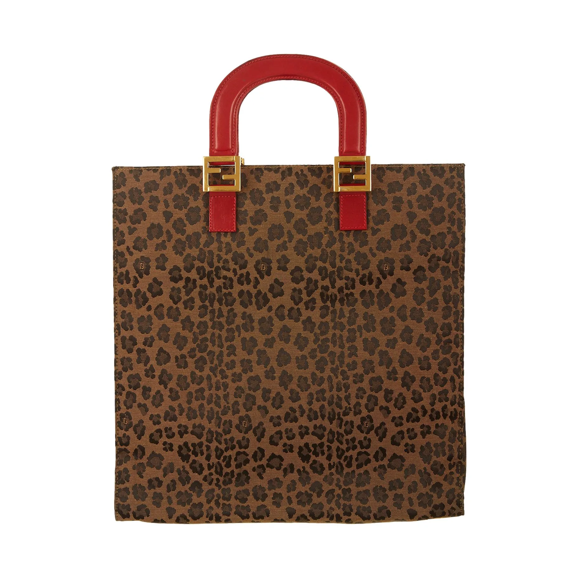 Fendi Brown Cheetah Print Tote