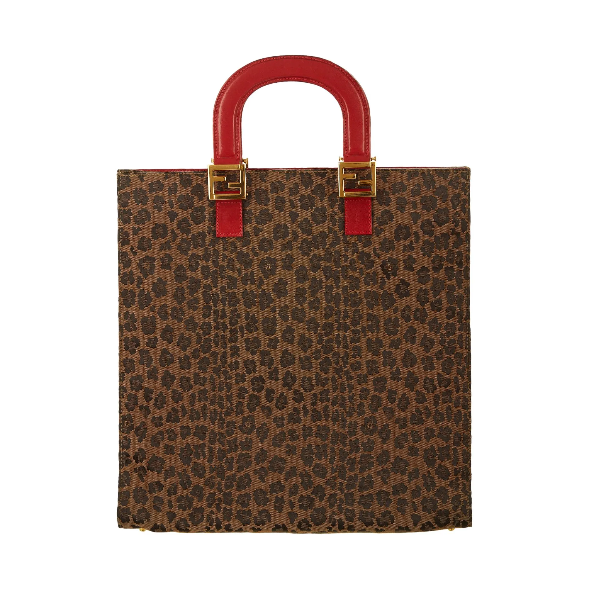 Fendi Brown Cheetah Print Tote