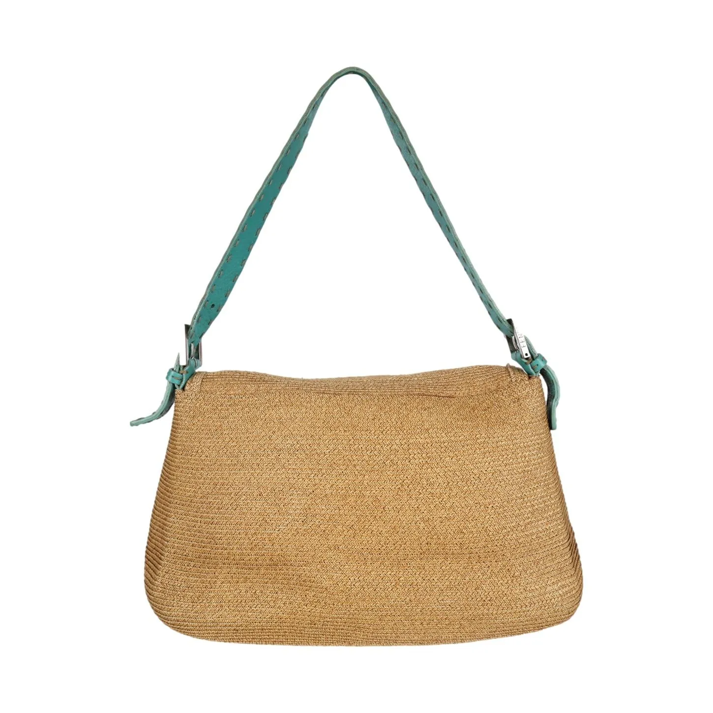 Fendi Jute Blue Baguette
