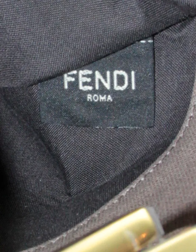 Fendi NEW Grey Canvas Monogram Peekaboo X-Tote Bag