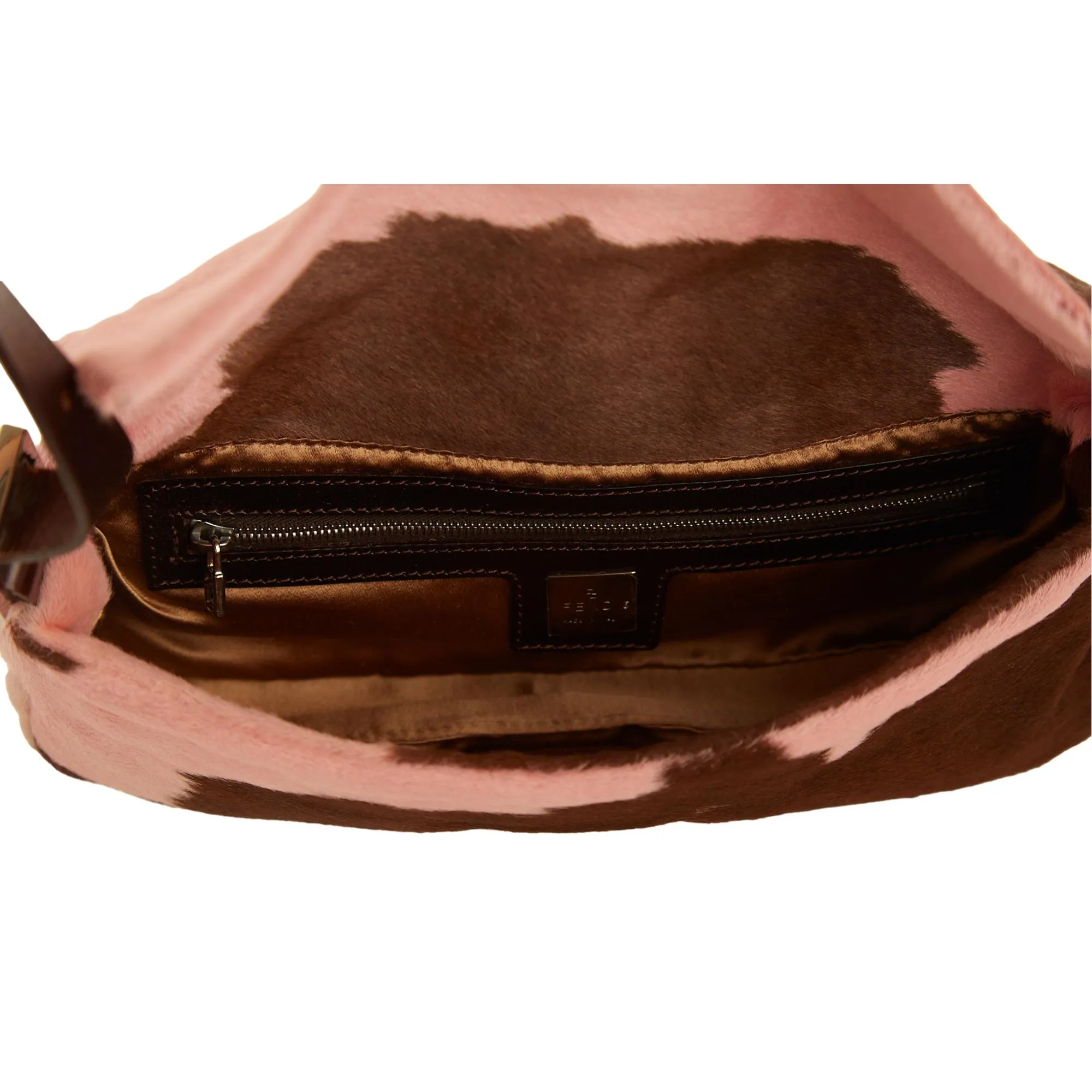 Fendi Pink Cow Print Baguette