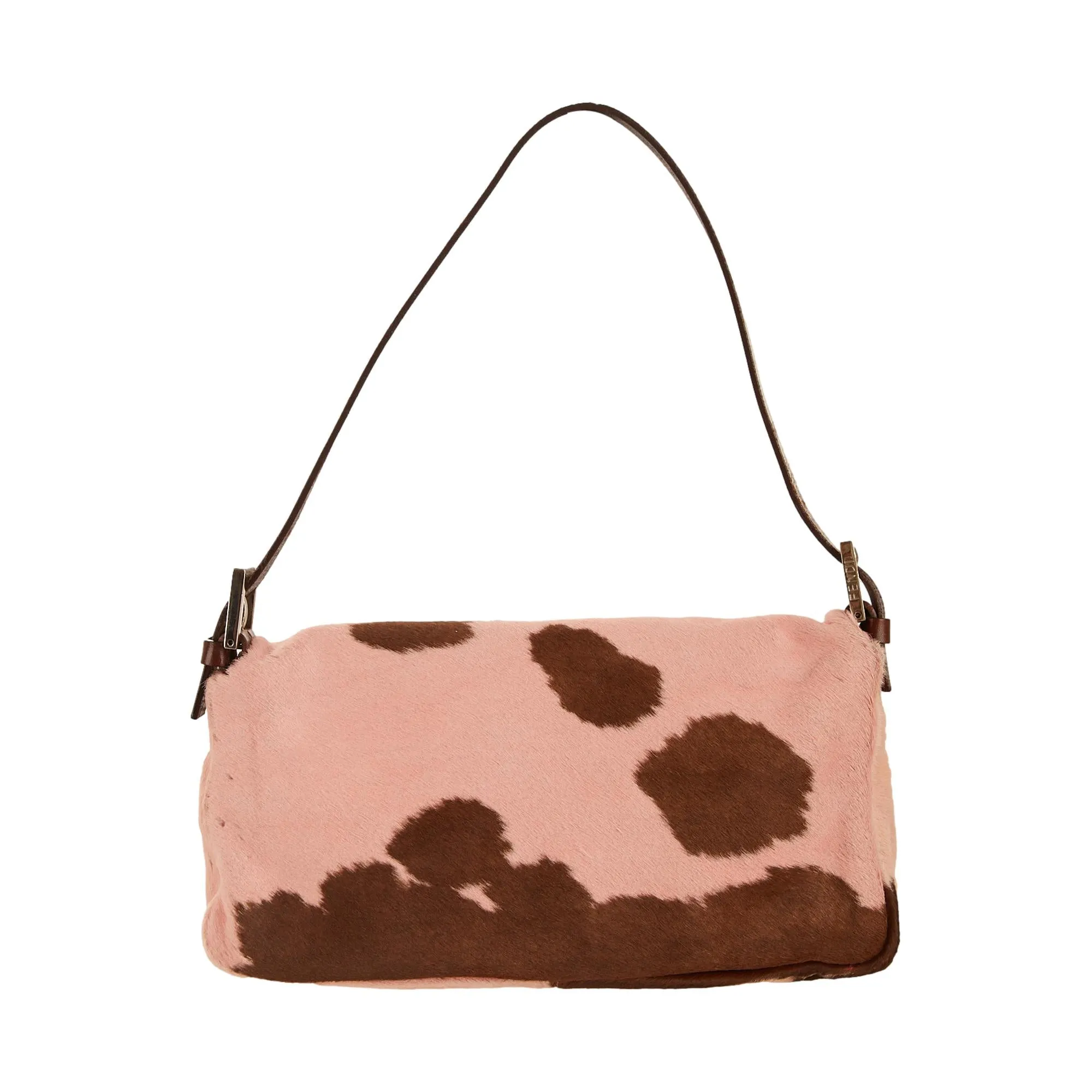 Fendi Pink Cow Print Baguette